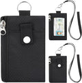 Minimalist RFID Blocking Wallet with 2 Zip Pockets and Lanyard, Water Resistant ID Case with Key Ring and Cards Badge Holder, Coin Purse Pouch for Men and Women Travel Sports -BK by Unknown