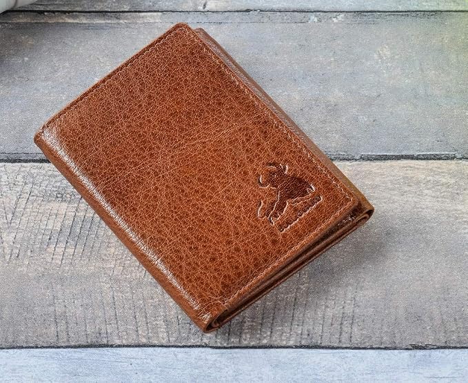 BULL GUARD Leather Trifold Wallets For Men with ID and RFID Blocking Crafted with Buffalo Top Grain Cowhide Premium Leather with Tight Stitching - Compact, Durable and Secure Everyday Carry - Image 7