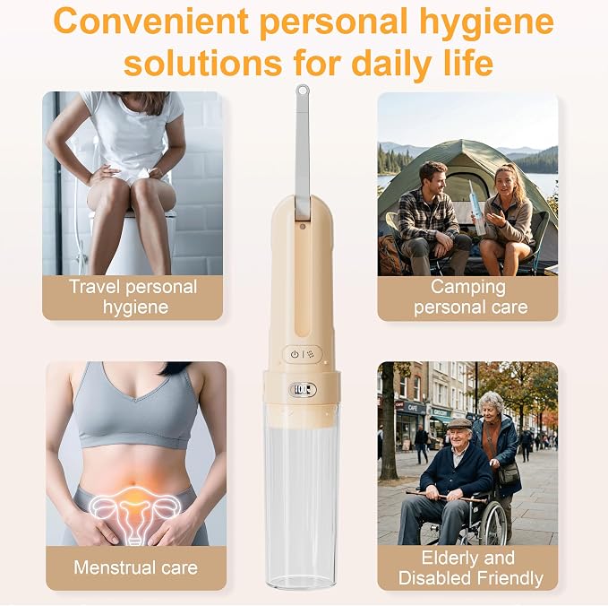 Electric Portable Bidet for Postpartum Care, Light Orange - Image 8