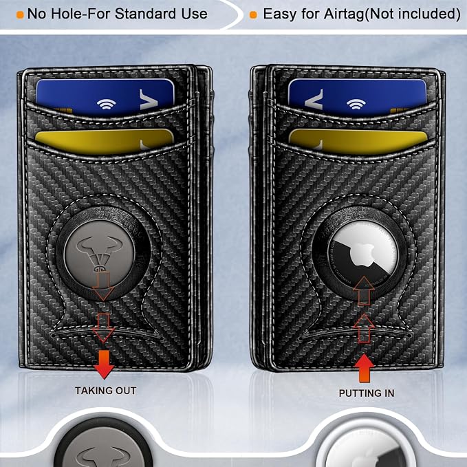 BULLIANT Magnetic Slim Leather Airtag Wallet Money Clip For Men 12Cards | RFID Blocking | Easy Access | Gift Boxed | Pocket Fit - Image 4