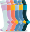 fenglaoda Compression Socks for Women Men Support Circulation 6 Pairs Socks For Nurse, Travel, Flight by fenglaoda