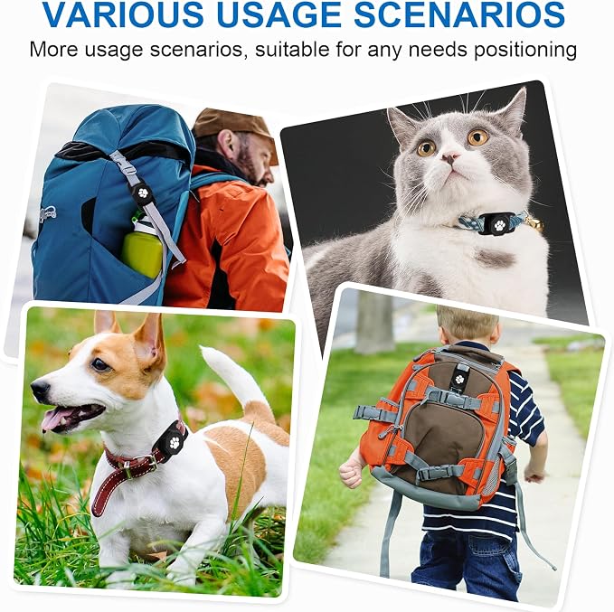 Smart Pet Tracker for Collar - Dog Tracker Pet Location Tracker with Holder | Real-Time Location, No Monthly Fee/ SIM Card, Work with Android Only (Not for IOS), Ultra-Slim, IP68 Waterproof Holder, Black - Image 6