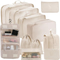 11 Set Packing Cubes for Travel Essentials, Suitcase Organizer Bags for Airplane Road Trip Camp - Beige by AOVDY