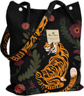 Miss Adola Corduroy Tote Bag for Women with Aesthetic Design | Magnetic Buckle & Pocket, Reusable, Soft, Roomy, Long Shoulder Handles, Double-sided Print, Casual Daily Work, Grocery Bags by MissAdola