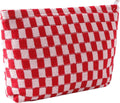 Cosmetic Bags for Women - Corduroy Cosmetic Bag Aesthetic Women Handbags Purses Smile Dots Makeup Organizer Storage Makeup Bag Girls Case Bags (Q-Checkered Rose pink) by Gardsell