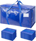 TICONN 16 Pack Extra Large Moving Bags Heavy Duty with Zippers & Carrying Handles, Durable Storage Bags Moving Boxes for Closet Organizers and Storage (16 Pack, Blue) by TICONN