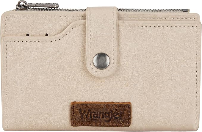 Wrangler Wallet for Women Bifold Card Holder with Zipper and ID Window by Wrangler%C2%AE
