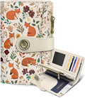 Fox Wallet Women RFID, Passport Holder, Small Credit Card Holder | 6.7" x 4.4" x 1.3" Bifold, Travel billfold, Zipper Pocket, PU Leather, Clutch, Purse, ID Window, Pen Holder, Gift Ladies Girl by Mavellin