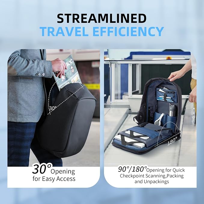 XDDesign Bobby Original 12.5L Anti Theft Laptop Backpack, 15.6" Laptop&9.7" Tablet Sleeve,Slash-resistant,Water Repellent,Shockproof, USB Charging Port Travel Carry on Flight Approved for Men&Women - Image 7