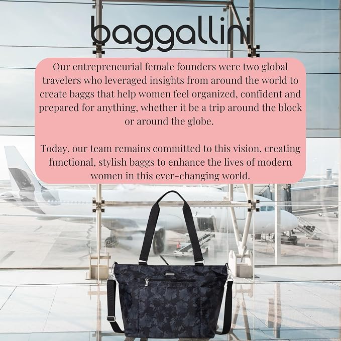 Baggallini Essential Laptop Tote - Work Tote Bag with Laptop Sleeve - Lightweight Travel Crossbody Shoulder Bag for Women - Image 7