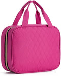 Travel Toiletry Bag for Women, Large Hanging Makeup Cosmetic Bag, Rose Red | Big Compartment but Portable, Water-resistant Makeup Organizer Bags for Accessories, Shampoo, Full-size Container, Toiletries by MODENGKONGJIAN