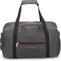 17x10x9 United Airline Personal Item Under Seat Duffel Bag With Free Pillow And USB Port (Grey) by Boardingblue