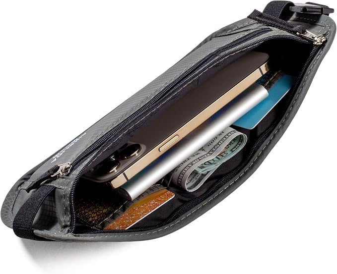 RFID Blocking Passport Holder - Money Belt & Travel Wallet, Travel Belt Bag Fanny Pack for Women Men - Image 5