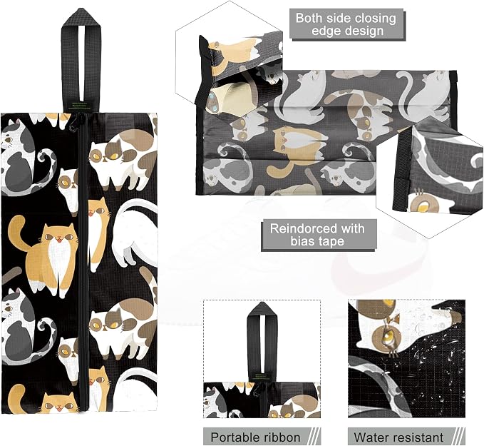 BeeGreen Shoe Bags 6 Pack Animal Design for Travel with Handle as Packing Organizers for Suitcase and Luggage | Portable Nylon Storage Accessories for Vacations, Essential Gifts for Women and Men​ - Image 3