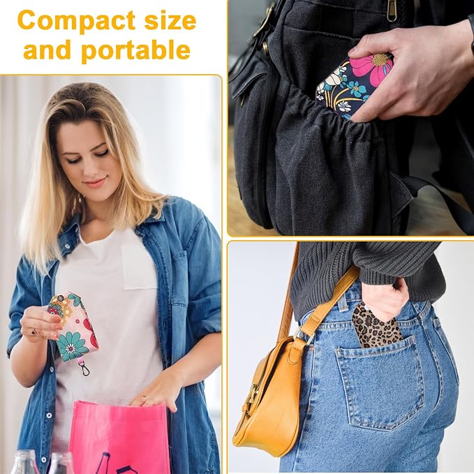 6 Pcs Reusable Shopping Bags Foldable,Grocery Bags in Pocket,Waterproof and Machine Washable,Eco-friendly Travel Recycle Polyester Tote Bags for Daily Shopping Supplies load - Image 5