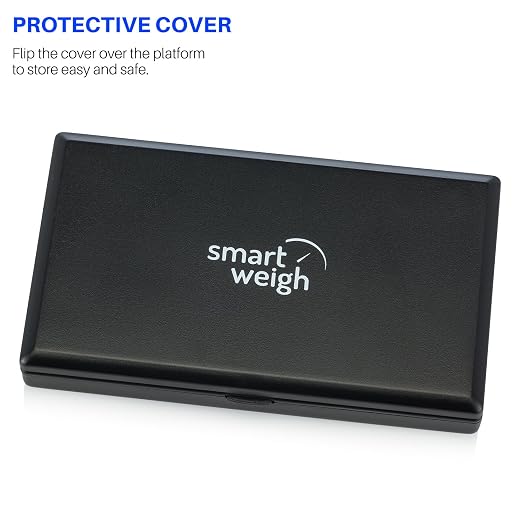 Smart Weigh Digital Pocket Scale – 1000g x 0.1g Precision – Ideal for Jewelry, Food, Herbs, and Medicine – Stainless Steel Platform with Protective Cover – Black (Battery Included) - Image 5