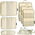 Bagail Ultralight Compression Cubes 7 Set - 3 Packing Cubes, 3 Organizers, and 1 Shoe Bag by BAGAIL