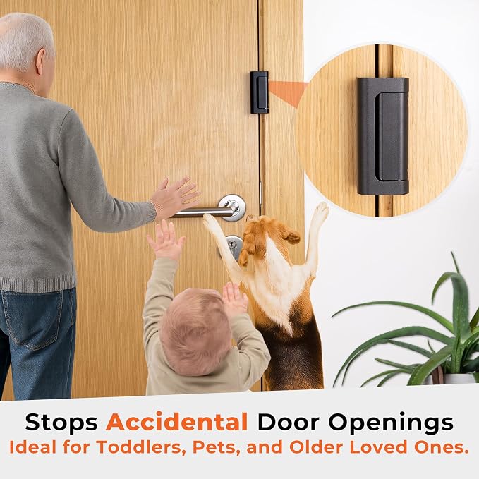 Door Reinforcement Lock - Endures 800 lbs of Impact Force - Interior Door Locks for Kids Safety - Security Door Latches for Top of Door - Image 3