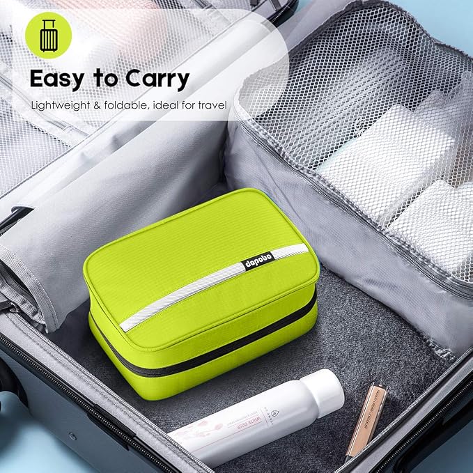 Travel Toiletry Bag for Women, Dopp Kit for Men, Waterproof Makeup Bag Shaving Bag with Hanging Hook, Portable Toiletry Organizer for Traveling and Camping - Image 5