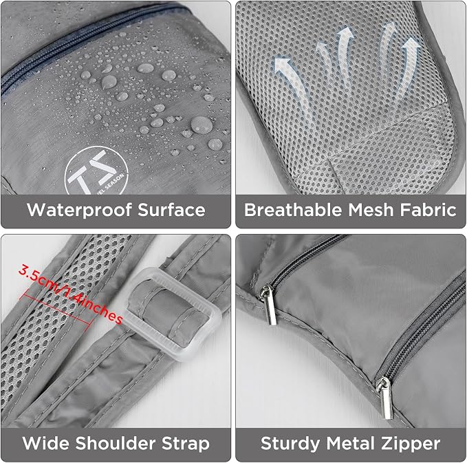 Crossbody Bag for Men Women Anti-Theft Money Belt for Travel Hidden Slim Passport Holder Mini Sling Bag Chest Belt Under Clothes to Protect Cash, Credit Cards, Phone - Image 4