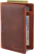 SERMAN BRANDS - Wallets for Men Slim Mens leather RFID Blocking Minimalist Card Front Pocket Bifold Travel Thin by SERMANBRANDS