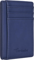 Travelambo Slim Wallet Front Pocket Minimalist Leather RFID Blocking Medium Size by Travelambo