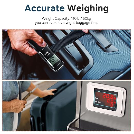 travel inspira Luggage Scale Battery-Free and RFID Blocking Travel Money Belt with Anti-Thief Zip - Slim Passport Holder - Image 5
