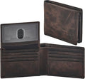 Wallet for Men Slim RFID Blocking Leather Bifold Minimalist 2 ID Windows Gift Box Carteras Para Hombres (DISTRESSED, ESPRESSO) by Cochoa