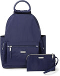 Baggallini Womens With Rfid Phone Wristlet All Day Backpack, Navy, One Size US by baggallini