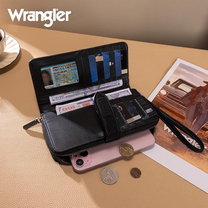 X Wrangler Women's Wallets Bifold Wristlet Wallets for Women Large Capacity Credit Card Wallet with ID Window - Image 2