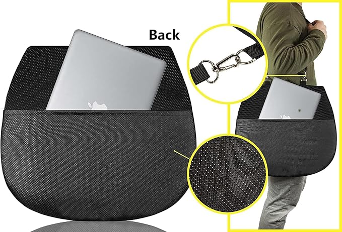 Coccyx Gel Seat Cushion- Orthopedic Memory Foam Chair Cushions for Home Kitchen Office Desk Car Truck Airplane (Black) - Image 4