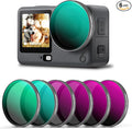 Walking Way Camera Lens Filters UV ND PL Set Compatible with DJI Osmo Action 6 Accessories Kit, 4 Pack CPL ND8 ND16 ND32 Camera Lens Polarizing Neutral Density Filters Multicoated HD Optical Glass by WalkingWay