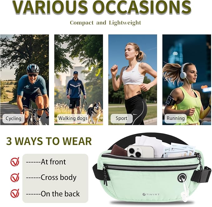 Slim Running Belt for Women Men Runners Fanny Packs With Phone Holder Hidden Pockets Exercise Waist Bag for Marathon Workout - Image 6