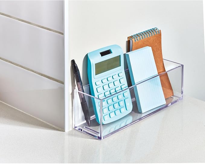 iDesign Affixx Collection Adhesive Organizer Bin, Clear | Clarity Organizer by iDesign
