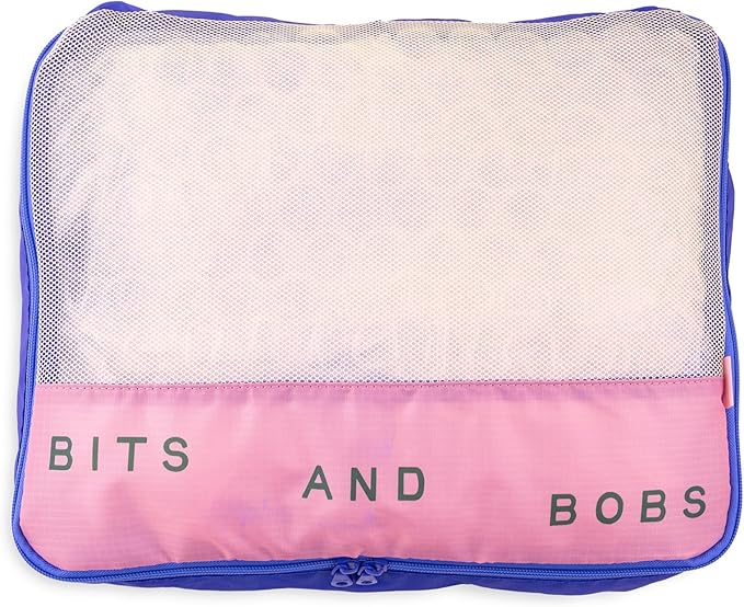 ban.do Packing Cube Set of 4, Bits and Bobs | Polyester and Mesh Packing Organizers, Includes 4 Foldable Luggage Packer Bags in Various Sizes with Quote Designs - Image 5