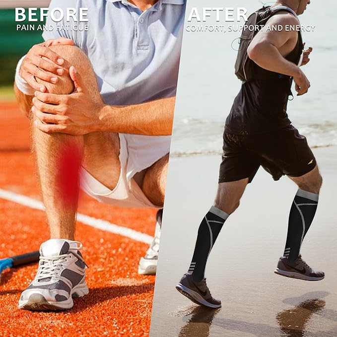 hello momoya Compression Socks for Women Men Circulation Knee High 8 Pairs for Nurses, Running, Travel, Athletic - Image 3