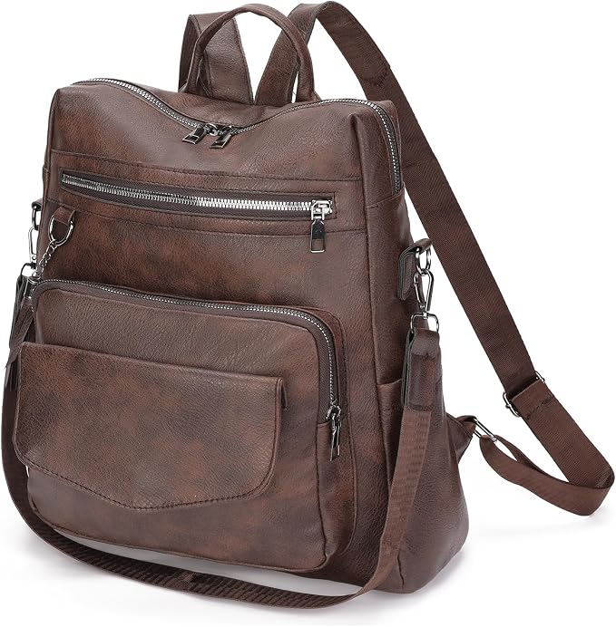 GAEKEAO Backpack Purse for Women PU Leather Anti-theft Backpack Ladies Convertible Large Travel Designer Fashion Shoulder Bag - Image 7