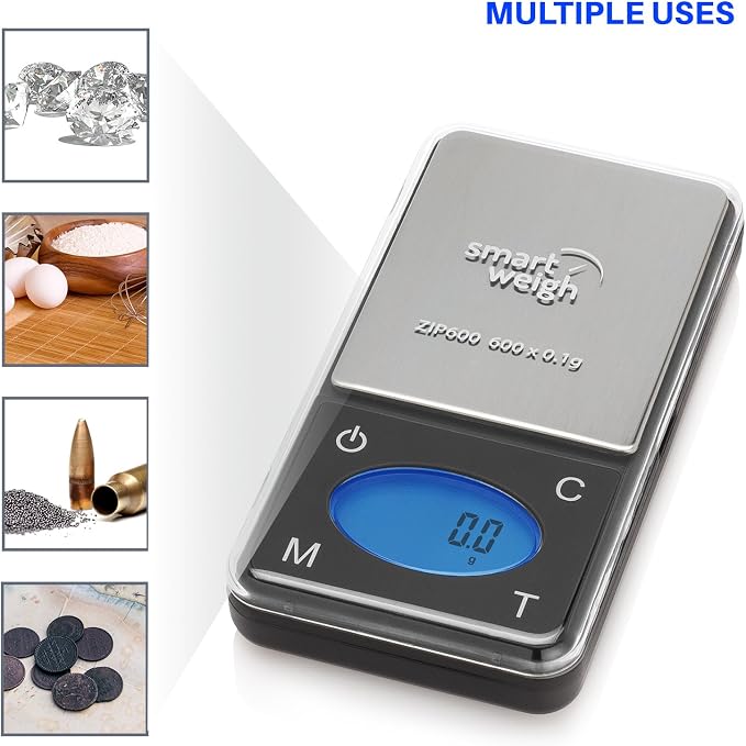 Smart Weigh ZIP600 Ultra Slim Digital Pocket Scale 600g by 0.1g with Counting Feature,Gram Scale and Ounce Scale, High Precision Accuracy - Image 6