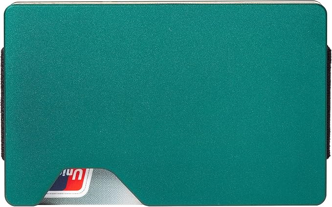 Minimalist Wallet for Men, Slim Metal RFID Blocking Wallet Credit Card Holder Money Clip & Cash Strap, Scratch-Resistant Holds 15 Cards,Ideal Gift for Men | Matte Forest Green - Image 2