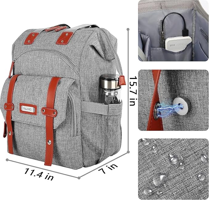 FALANKO Laptop Backpack for Women, 15.6 Inch Computer Backpack Doctor Teacher Work Purse Bookbag, Wide Top Open College Water Resistant Travel Casual Shoulder Bag - Image 4