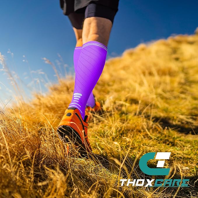 Compression Socks for Women Men 20-30 mmHg, Knee High Support Circulation Sock for Travel Sport Medical (1or 2Pair) - Image 2