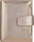 Small Compact Women Wallet RFID Blocking Genuine Leather Bifold Purse with ID Windows by Lavemi