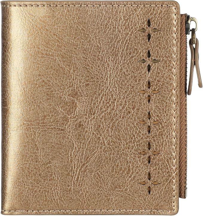 Ultra Thin Small Compact Leather Womens Girls Wallets RFID Blocking Credit Card Holder for Women by Lavemi