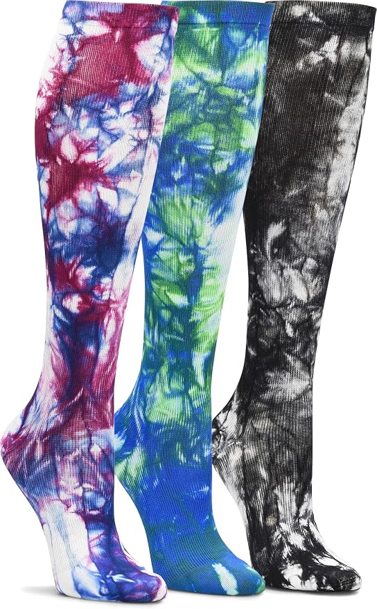 Nurse Mates 3 Pack Women's Compression Socks | 12-14 mm/Hg | Reduce Swelling | Improve Circulation | One Size | 3 Pair by Nurse+Mates