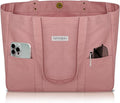 HOMESPON Large Canvas Tote Bag, Magnetic Work Laptop Pack for Women | Everything Bag, Multi Pockets, Internal Laptop Sleeve by HOMESPON