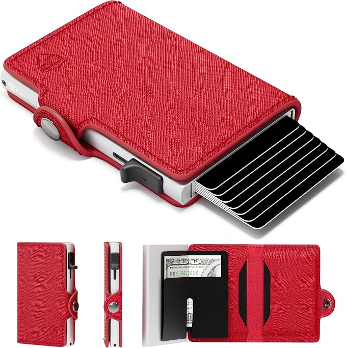 Pop Up Wallet for Women – Slim Wallet for Small Purse & Crossbody Bag with Quick Card Access and RFID Blocking – Compact Card Holder (4-6 Card Capacity) by ConcealPlus