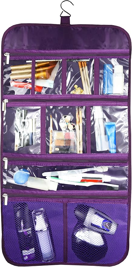 Freegrace Premium Hanging Toiletry Bag for Travel - Cosmetic, Jewelry, Toiletry, Makeup & Accessory Storage Organizer Bag, Large Size for Women & Men - Image 4