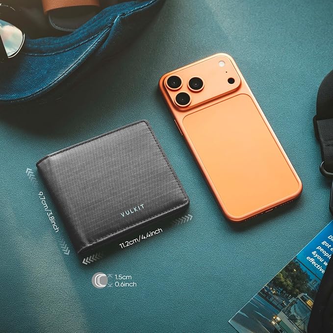 VULKIT Lite Wallet, RFID Blocking Bifold Wallets, Minimalist, Water-repellent & Wear-resistant - Image 6