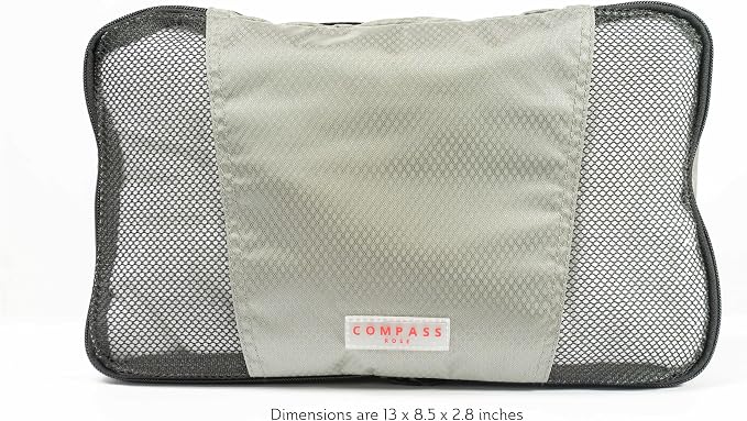 Medium Packing Cubes for Travel - 4 Piece Luggage Organizer Cubes for Carry On Luggage Backpack and Carry On Suitcase with Unique Number and Color Coded System - Dual Zippers, Top Handle, Red and Grey - Image 5