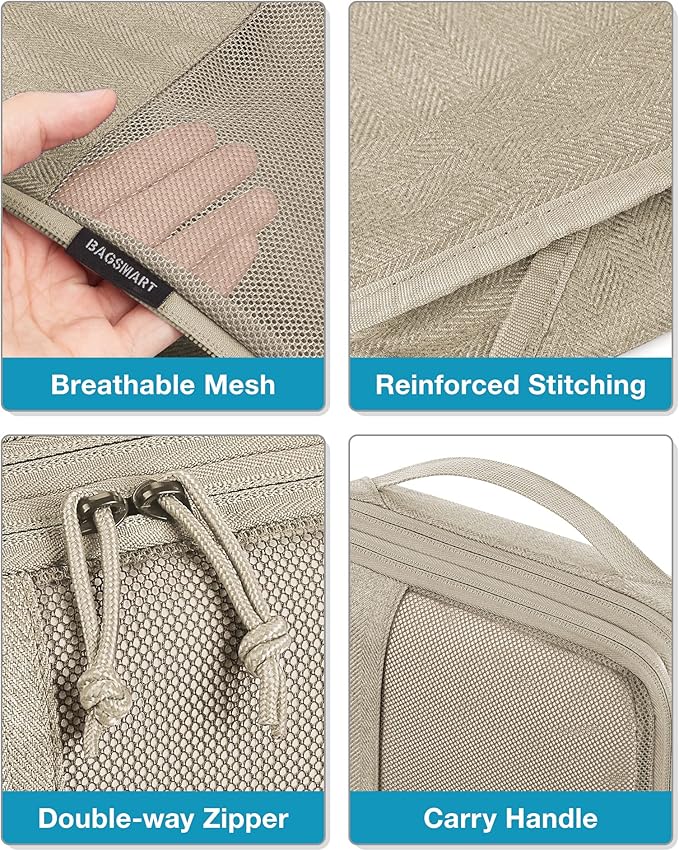 BAGSMART Compression Packing Cubes for Travel, 6 Set | Fits 20/24/28in Carry-On Suitcases, Compressible Bags Streamline Cruise Travel Essentials, Sturdy Handles, Machine Washable - Image 5